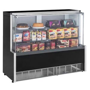 Vitrine Neutra Aurora Mpna-140r Preto Vidro Reto Bivolt - Gelopar