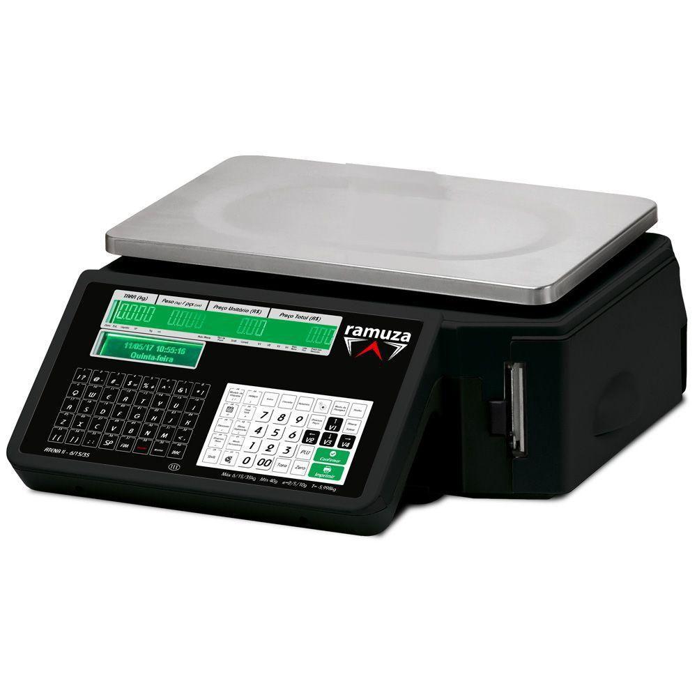 Balança Etiquetadora Atena Ii 6/15/35Kg Divisao 2G/5/10g Preto