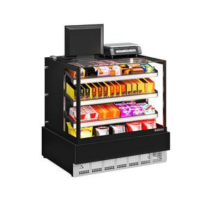 Vitrine Neutra Caixa Aberta Mgex-100 Preto Linha Conveniência Bivolt - Gelopar