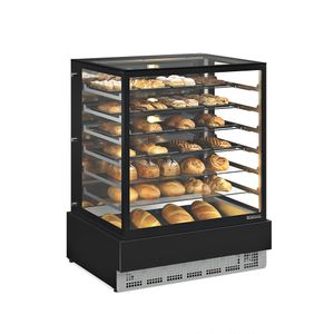 Vitrine Neutra Mgen-100 Preta Vidro Reto Sem Bandeja Bivolt - Gelopar