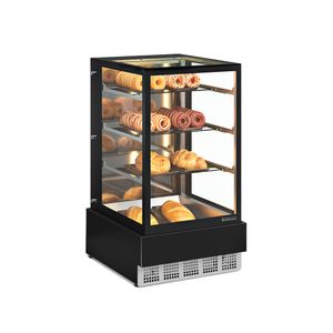 Vitrine Neutra Mgen-70 Preto Vidro Reto Sem Bandeja Bivolt - Gelopar