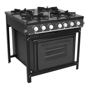 Fogao 4 Bocas Gas Glp Br4bf Bravo Preto Com Forno - Venancio