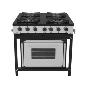 Fogao 4 Bocas Br4bf Bravo Forno Cinza Gas Glp - Venancio