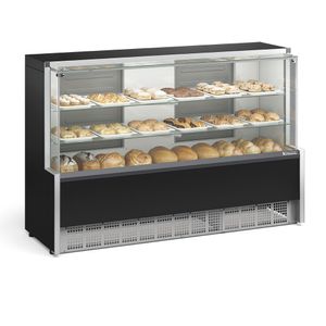 Vitrine Neutra Aurora Mpna-175r Vidro Reto Preto Bivolt - Gelopar