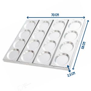 Assadeira 58X70 Para 16 Pao De Hamburguer Aluminio - Imeca