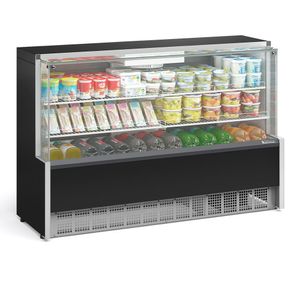 Vitrine Refrigerada Aurora Ar Forçado Gpfa-175r Preto Vidro Reto 220V - Gelopar