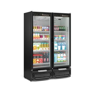 Balcao Refrigerado Frios E Laticinios Vertical Gcvr-950 Preto 2 Portas 220V - Gelopar