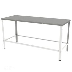 Mesa Manipulaçao Multiuso 190X80cm Pé Epoxi Tampo Inox Sem Paneleiro - Braesi