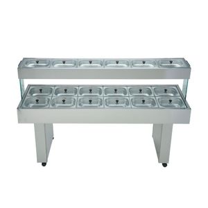 Carro Buffet Conjugado Duplo Bbmd-12 18 Cubas 12 Quentes E 6 Frias 220V - Edanca