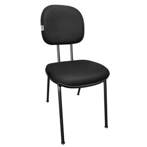 Cadeira 4 Pes Fixa 3/4 Couvin Preto - Lorenzzo