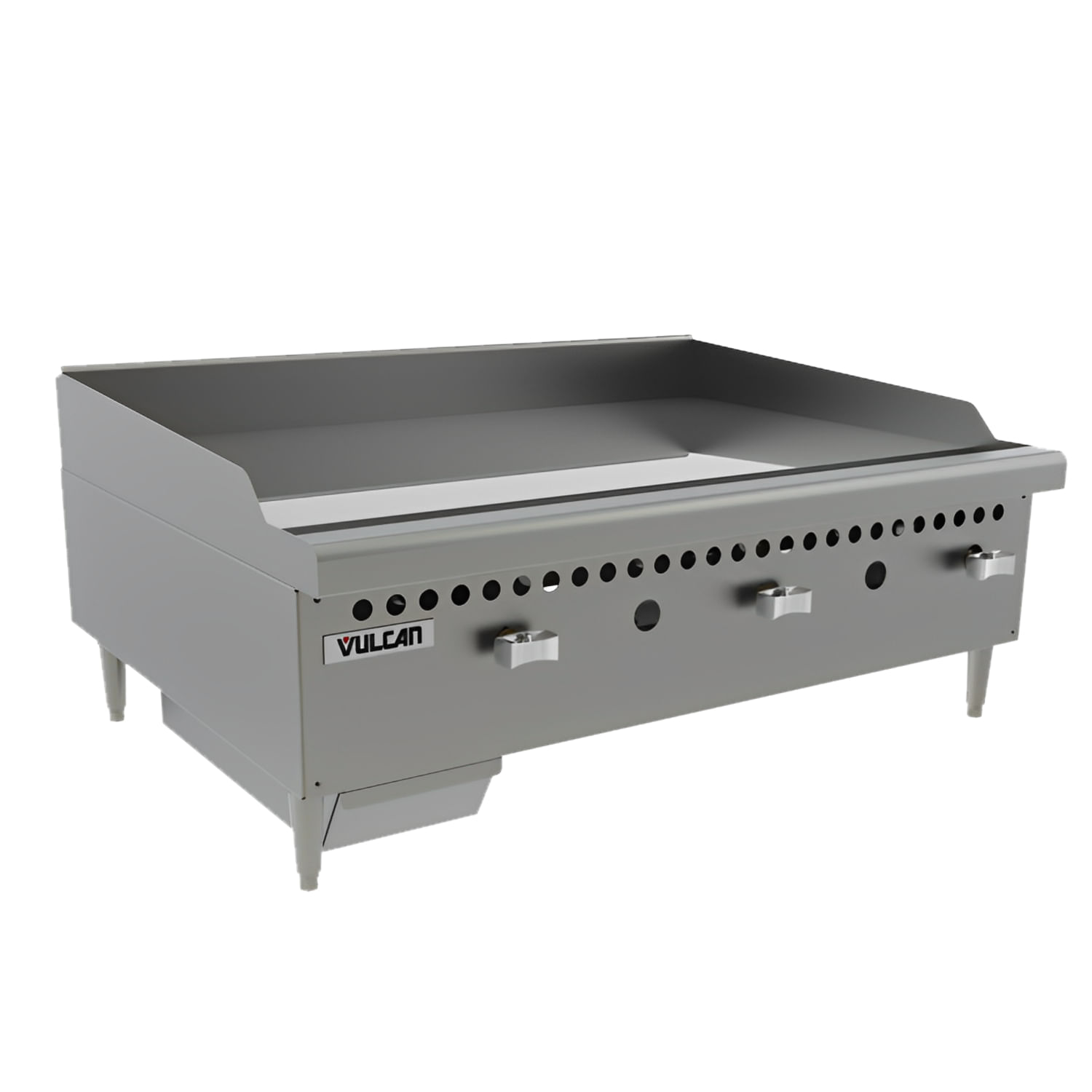 Chapa Bifeteira Inox Vulcan Vcrg36 91X51cm 3 Queimadores Gas Glp