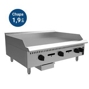 Chapa Inox A Gas Prime Pcm090gme 1,9Cm 3 Queimadores 91,5X73cm - Venancio