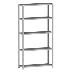 Estante De Aço 5 Prateleiras 175X92x30cm Cinza 20Kg Reforçado - Pandin