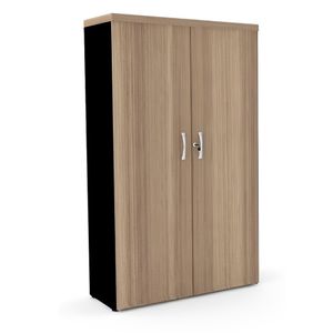 Armario Alto Pe40 160X80x40 Walnut E Preto - Pandin