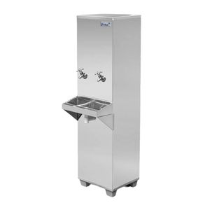 Bebedouro Industrial Inox Coluna 25 Litros 2 Torneiras Ra25 Com Filtro 220V - Frisbel