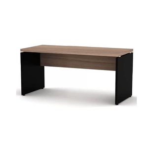 Mesa Secretaria Pe40 150X60 Walnut E Preto Sem Gavetas - Pandin