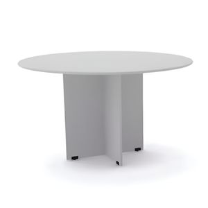 Mesa De Reunião Redonda Maxxi 74X110 Cinza - Pandin