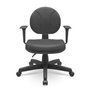 Cadeira Operativa Executiva Ergonomica Backsystem Couro Preto - Plaxmetal