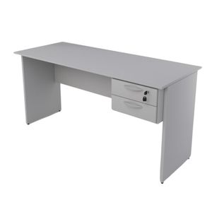 Mesa Secretaria Pe25 120X60 Cinza 2 Gavetas - Pandin