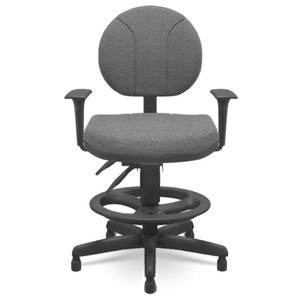 Cadeira Caixa Executiva Ergonomica Back System Tecido Cinza - Plaxmetal