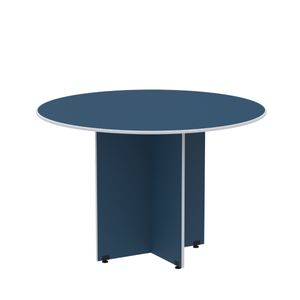 Mesa Reuniao Maxxi 110X74 Redonda Azul E Cinza - Pandin