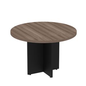 Mesa Reuniao Redonda Pe40 74X110 Walnut E Preto - Pandin