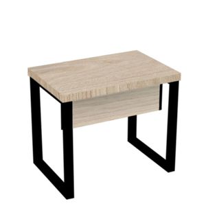 Mesa Secretaria Pe40 90X45 Pe Tubular Nogueira E Preto - Pandin