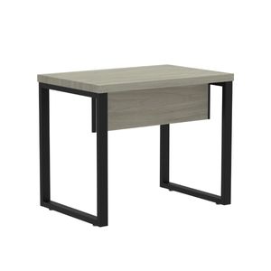 Mesa Secretaria Pe40 90X60 Pe Tubular Nogueira E Preto - Pandin