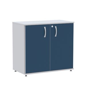 Armario Baixo Maxxi 2 Portas 68X89x38cm Cinza / Azul - Pandin