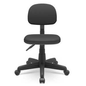 Cadeira Secretaria Plus Operativa Giratoria Slim Tecido Preto - Plaxmetal