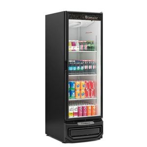 Refrigerador Vertical Grv-57pr Preto 578 Litros Porta De Vidro 127V - Gelopar