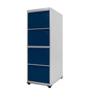 Arquivo De Aço Oficio 133X47x57 4 Gavetas Azul - Pandin