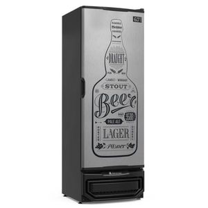 Cervejeira Grba-400 Gw Tipo Inox 410 Litros Porta Cega 127V - Gelopar