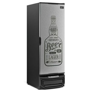 Cervejeira Gcb-57p Gw Tipo Inox 578 Litros Porta Cega Adesivada 127V - Gelopar