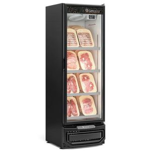 Refrigrador Expositor De Carnes E Bebidas Vertical Gcbc-45 Pr 445 Litros Porta Vidro 220V - Gelopar