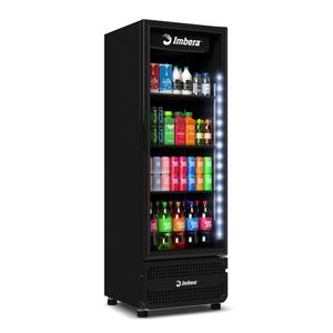 Refrigerador Expositor Vertical Vrs16 Todo Preto 453L Porta Vidro Inverter Bivolt - Imbera