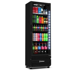 Refrigerador Expositor Vertical Vrs13 Todo Preto 369L Porta Vidro 220V - Imbera