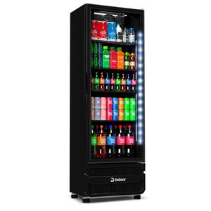 Refrigerador Expositor Vertical Vrs13 Todo Preto 393L Porta Vidro Bivolt - Imbera