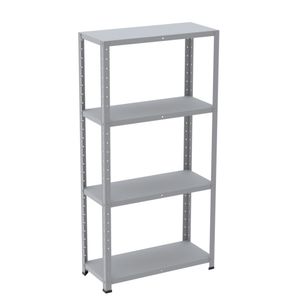 Estante De Aço Light 4 Prateleiras 140X70x30 Cinza Reforçado Coluna Inteira - Pandin