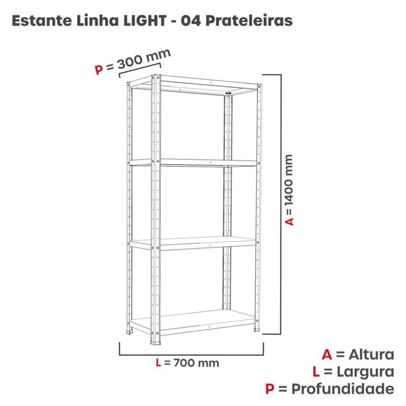 ESTANTE-DE-ACO-LIGHT-4-PRATELEIRAS-CINZA-140X70X30-SEM-REFORCO-COLUNA-INTEIRA---PANDIN