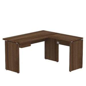 Mesa Secretaria Pe27 Em L Light 74X150x60 Nogal/leonardo 2 Gavetas - Pandin