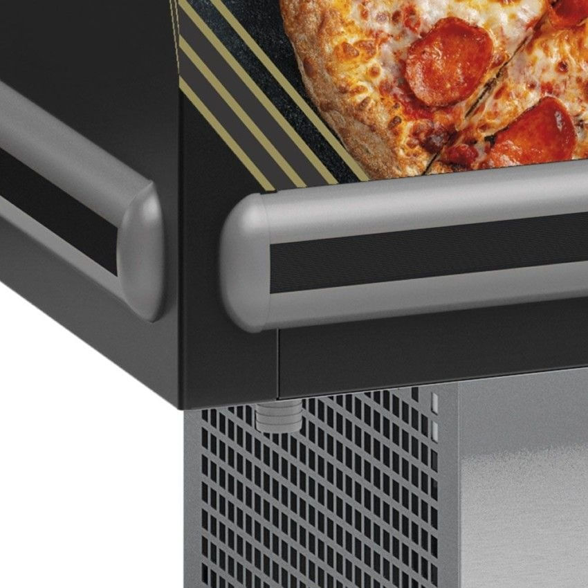 Ilha Para Congelados Plus Dupla Açao Gesv-190c Preto Vidro Curvo