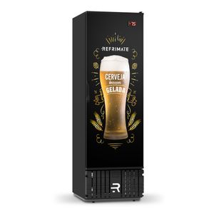 Cervejeira Visa Cooler Vcce570ps 570L Preto Porta Cega Adesivada 220V - Refrimate