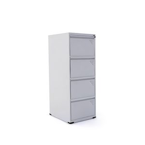 Arquivo De Aço Oficio 136X47x57 4 Gavetas Cinza Com Chave - Pandin