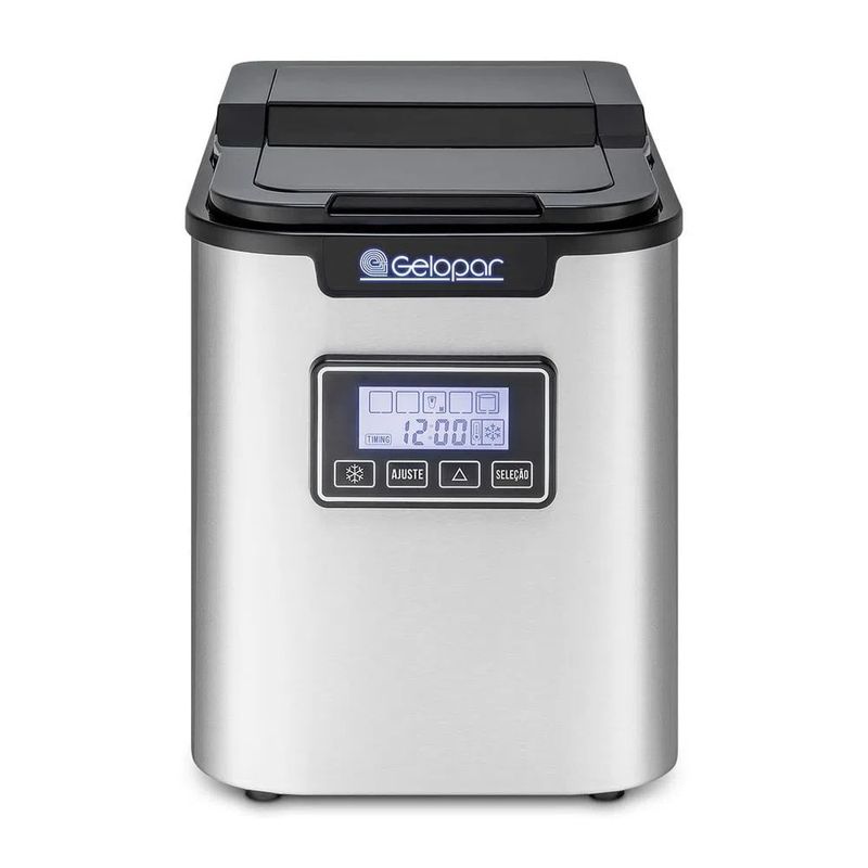 MAQUINA-DE-GELO-PORTATIL-INOX-GMGD15-12KG-DIA-220V---GELOPAR