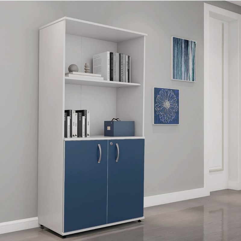 ARMARIO-MISTO-MAXXI-2-PORTAS-BAIXA-158X89X41-AZUL-E-CINZA---PANDIN