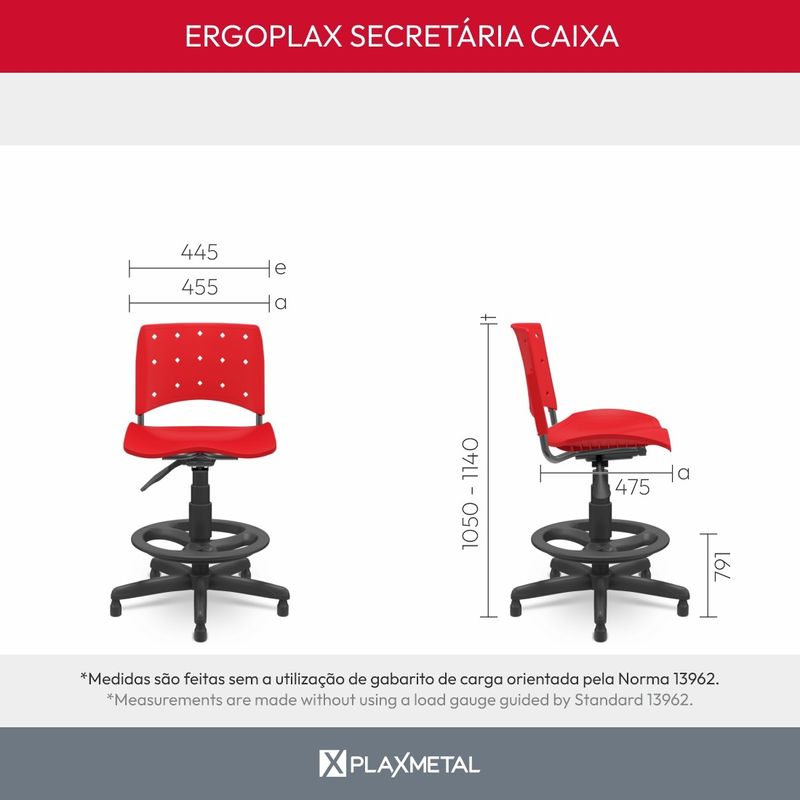 CADEIRA-ERGOPLAX-GIRATORIA-VERMELHO---PLAXMETAL