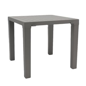Mesa Niala Quadrada Cinza Tampo 80X80cm Plastico - Plaxmetal