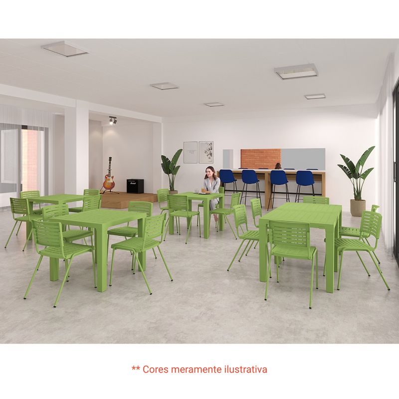 MESA-NIALA-QUADRADA-CINZA-TAMPO-80X80CM-PLASTICO---PLAXMETAL