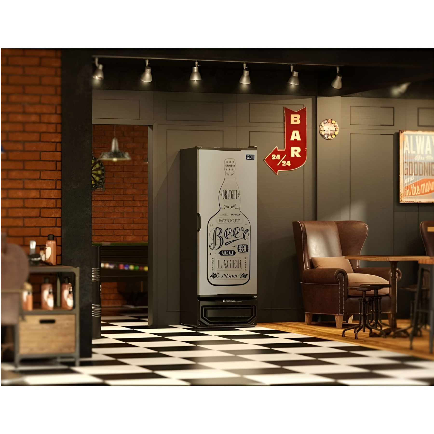 Cervejeira Gcb-57 Gw Ti 578L Porta Cega Adesivada 220V - Gelopar